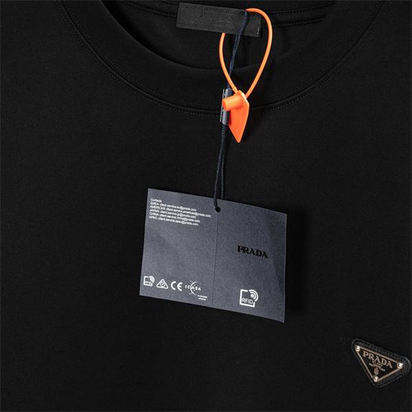 ロングスリーブ シンプルブラック 通勤カジュアル PRADA プラダ コピー Tシャツ 着回し対応 注目商品
