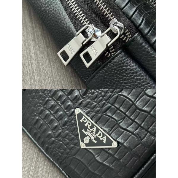 ワンショルダーバッグ レザー調 メンズライク仕様 PRADA プラダ コピー バッグ 外出対応 実用派モデル 今季チェック