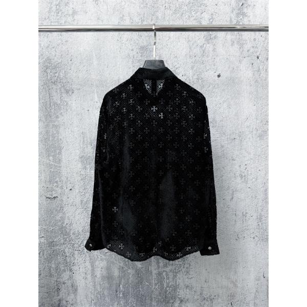  ロゴ総柄 ボタン仕様 CHROME HEARTS クロムハーツ コピー シャツ きれいめカジュアル 今季チェック