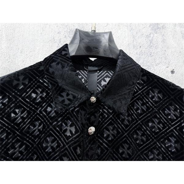  ロゴ総柄 ボタン仕様 CHROME HEARTS クロムハーツ コピー シャツ きれいめカジュアル 今季チェック