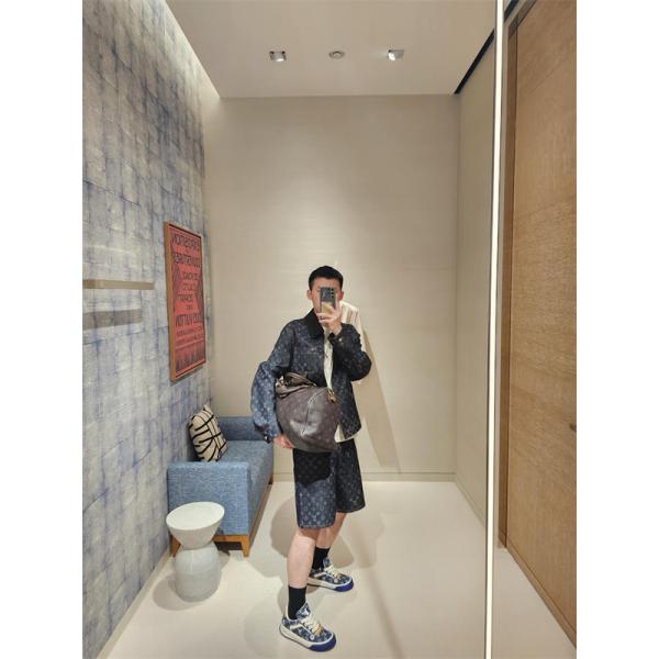 モノグラムデニム シグネチャーパターン カジュアルショーツ LOUIS VUITTON ルイヴィトン コピー ハーフパンツ ストリートスタイル対応