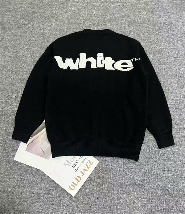 ビッグロゴ入り クルーネック仕様 大人カジュアル OFF-WHITE オフホワイト コピー セーター 注目モデル 再入荷チェック