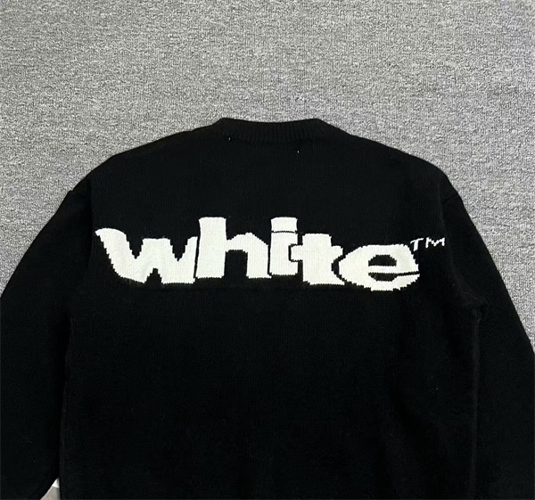 ビッグロゴ入り クルーネック仕様 大人カジュアル OFF-WHITE オフホワイト コピー セーター 注目モデル 再入荷チェック