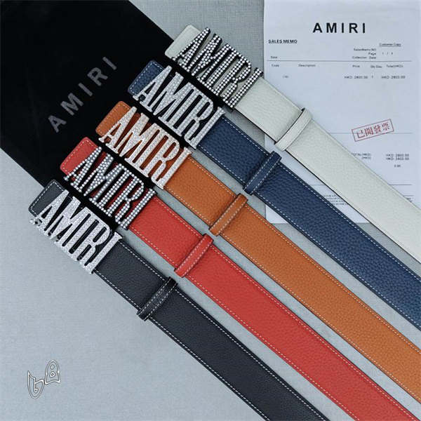 AMIRI 【2026新作】上質な本革を使用した ビジネススタイルアミリベルト