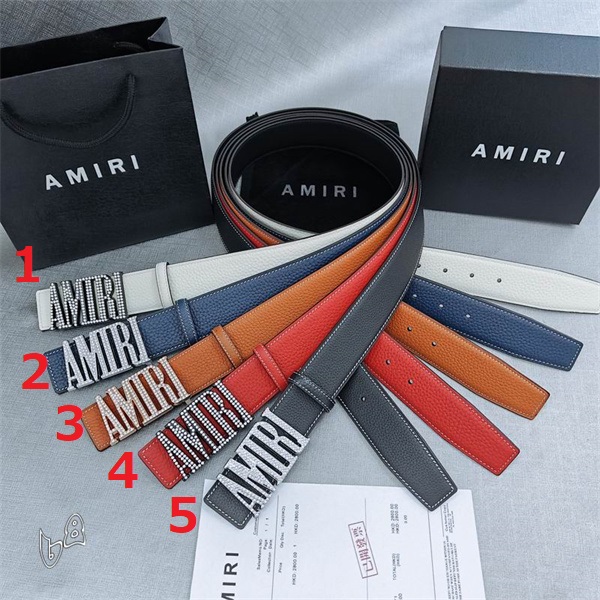 AMIRI 【2026新作】上質な本革を使用した ビジネススタイルアミリベルト