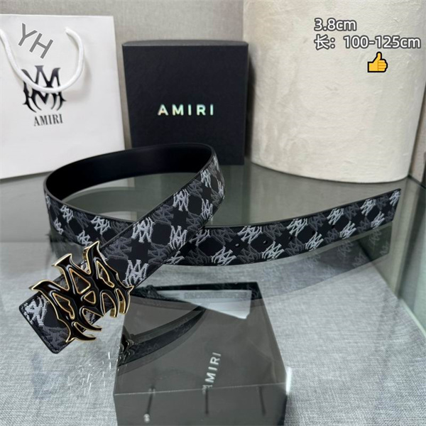 AMIRI 2026最新☆アミリベルトコピー高級レザーベルトシルバーバックル