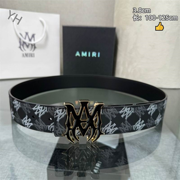 AMIRI 2026最新☆アミリベルトコピー高級レザーベルトシルバーバックル