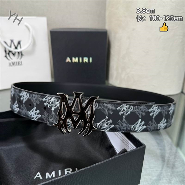 AMIRI 2026最新☆アミリベルトコピー高級レザーベルトシルバーバックル