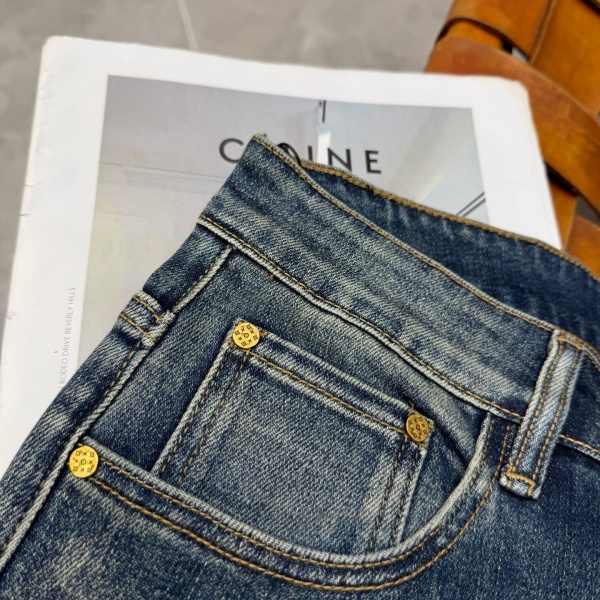 LOEWE ロエベ アナグラムロゴ ストレートデニムパンツ ウォッシュ加工 2026新作