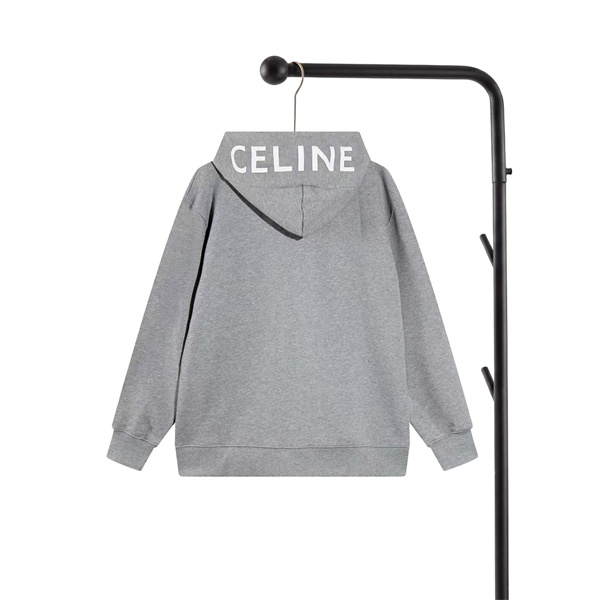 フード刺繍風ロゴ ベーシックシルエット さらっと快適 デイリー使い CELINE セリーヌ コピー パーカー