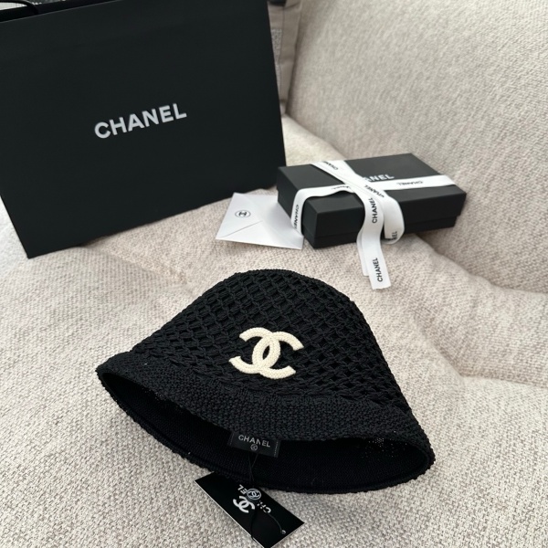 2026新作 CHANEL シャネル 透かし編みバケットハット レディース サマーニット帽 軽量通気性 ワイドブリム ココマークデザイン