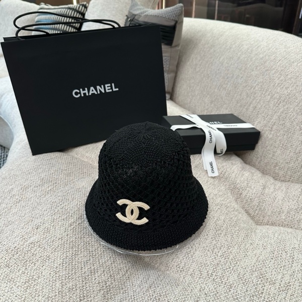 2026新作 CHANEL シャネル 透かし編みバケットハット レディース サマーニット帽 軽量通気性 ワイドブリム ココマークデザイン