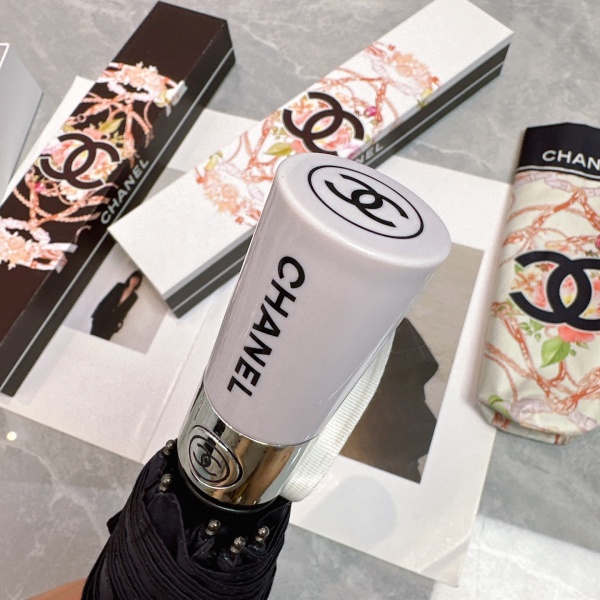 2026新作 CHANEL シャネル 全自動折りたたみ傘 晴雨兼用 UVカット 遮熱 軽量 ワンタッチ開閉 UPF50+ ギフトボックス付き