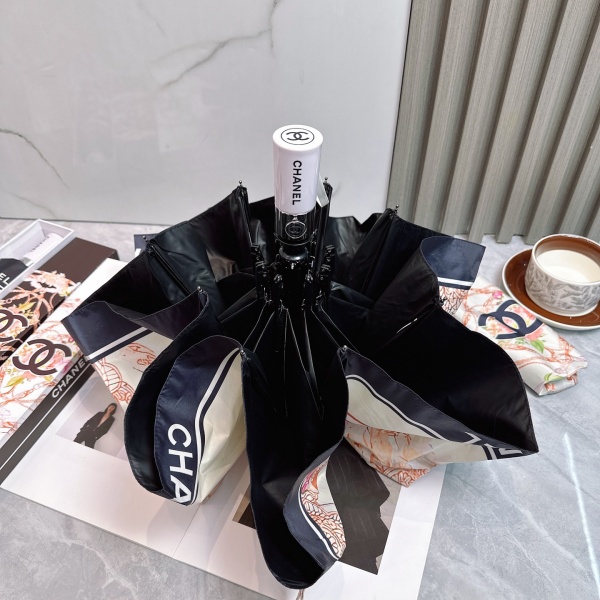 2026新作 CHANEL シャネル 全自動折りたたみ傘 晴雨兼用 UVカット 遮熱 軽量 ワンタッチ開閉 UPF50+ ギフトボックス付き
