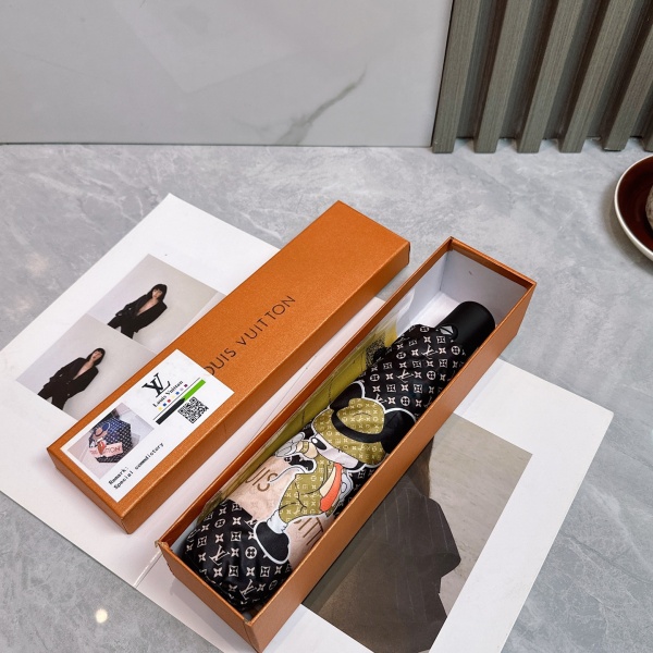 2026新作 LOUIS VUITTON 激安 ルイヴィトン 全自動折りたたみ傘 晴雨兼用 UVカット 遮熱 軽量 ワンタッチ開閉 ギフトBOX付き