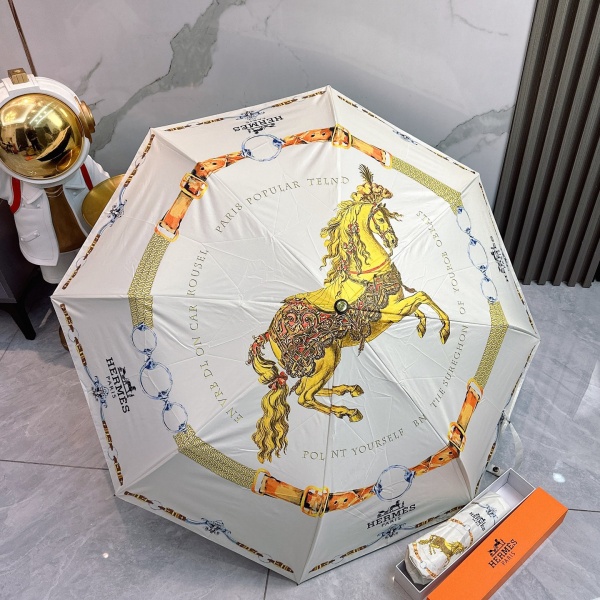 2026新作 HERMES エルメス 激安 折りたたみ傘 晴雨兼用 全自動 UVカット 遮熱 軽量 ワンタッチ ギフトBOX付き