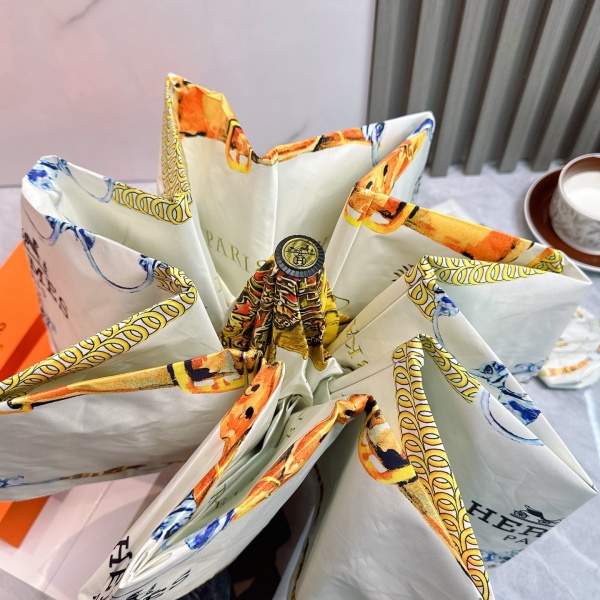 2026新作 HERMES エルメス 激安 折りたたみ傘 晴雨兼用 全自動 UVカット 遮熱 軽量 ワンタッチ ギフトBOX付き