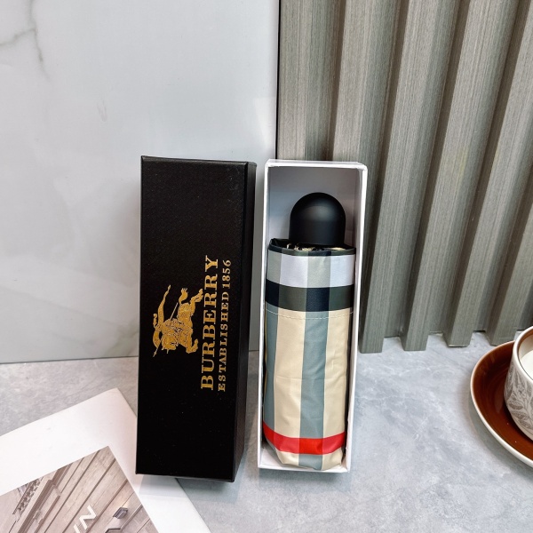 2026新作 BURBERRY 激安 バーバリー 折りたたみ傘 晴雨兼用 五つ折り 全自動 UVカット 軽量 チェック柄 ギフトBOX付き