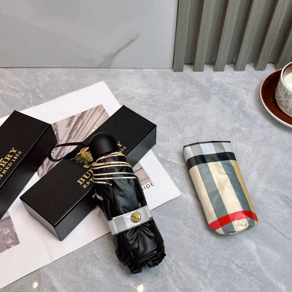 2026新作 BURBERRY 激安 バーバリー 折りたたみ傘 晴雨兼用 五つ折り 全自動 UVカット 軽量 チェック柄 ギフトBOX付き