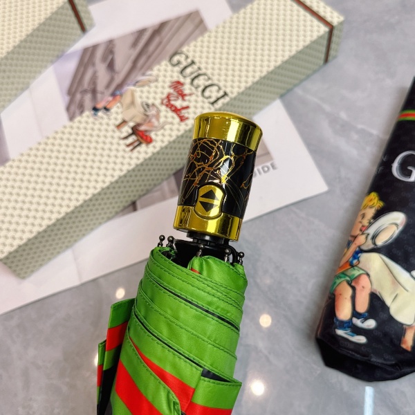 2026新作 GUCCI 激安 グッチ 折りたたみ傘 晴雨兼用 全自動 UVカット99% 軽量 五つ折り 遮熱 ギフトBOX付き