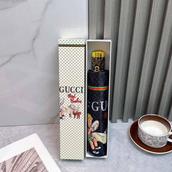 2026新作 GUCCI 激安 グッチ 折りたたみ傘 晴雨兼用 全自動 UVカット99% 軽量 五つ折り 遮熱 ギフトBOX付き