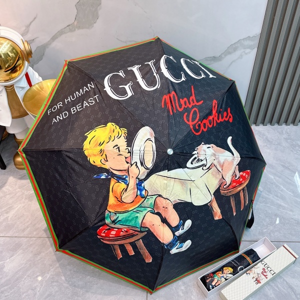 2026新作 GUCCI 激安 グッチ 折りたたみ傘 晴雨兼用 全自動 UVカット99% 軽量 五つ折り 遮熱 ギフトBOX付き