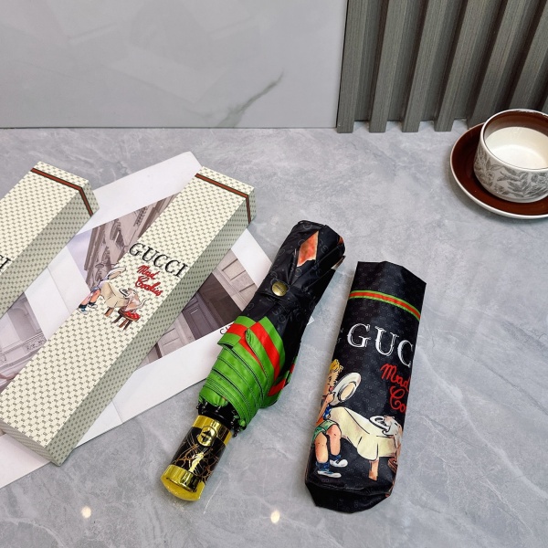 2026新作 GUCCI 激安 グッチ 折りたたみ傘 晴雨兼用 全自動 UVカット99% 軽量 五つ折り 遮熱 ギフトBOX付き