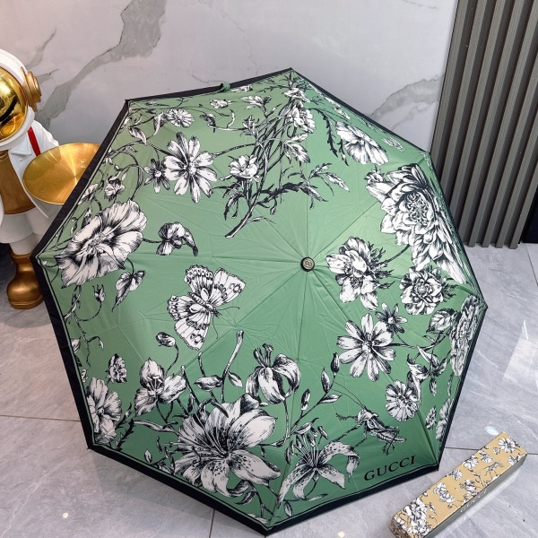 2026新作 GUCCI 激安 グッチ 折りたたみ傘 晴雨兼用 全自動 UVカット99% 軽量 花柄 遮熱 五つ折り ギフトBOX付き