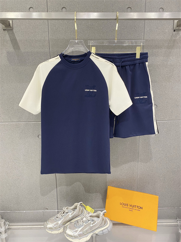 2026ss☆☆ルイヴィトン2点セットコピー LOUIS VUITTONクルーネックメンズ ストリート トレンド 夏