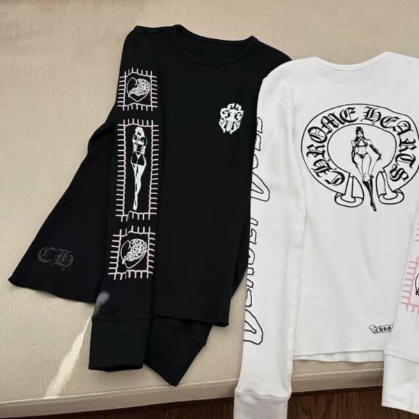 2026新作 CHROME HEARTS 激安 クロムハーツ ワッフル 長袖Tシャツ