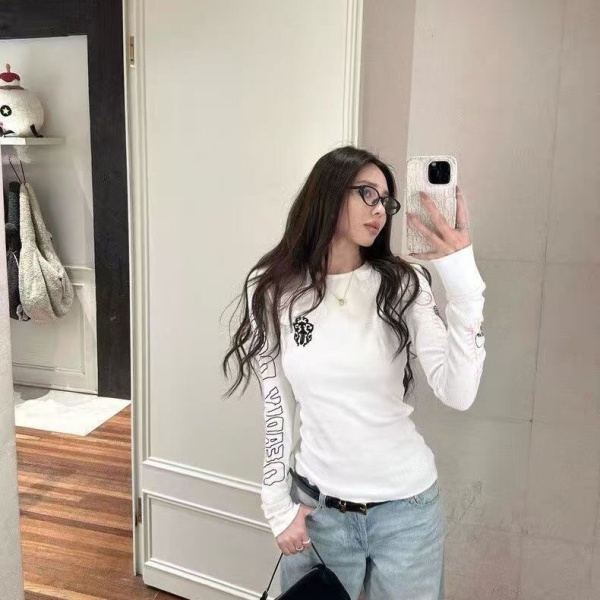 2026新作 CHROME HEARTS 激安 クロムハーツ ワッフル 長袖Tシャツ ロングスリーブ クルーネック