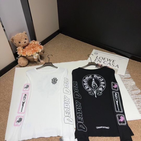 2026新作 CHROME HEARTS 激安 クロムハーツ ワッフル 長袖Tシャツ ロングスリーブ クルーネック