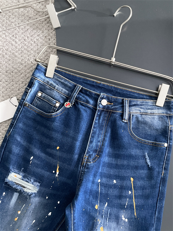 リペアデザイン グランジスタイル 個性派アイテム GUCCI グッチ コピー デニムパンツ デイリーユース