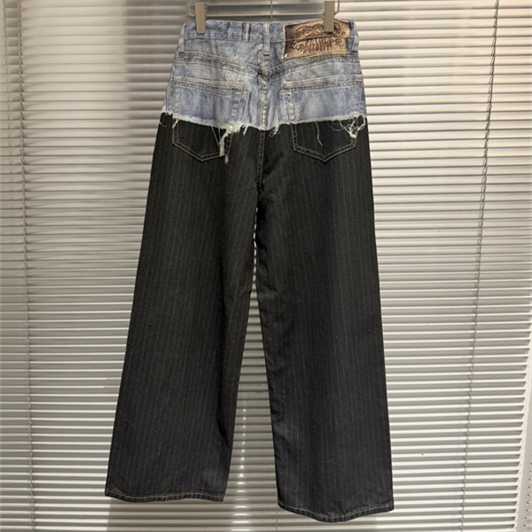 ツートーン切替 ヴィンテージ加工 ストレートシルエット Acne Studios アクネストゥディオズ コピー ワイドデニムパンツ