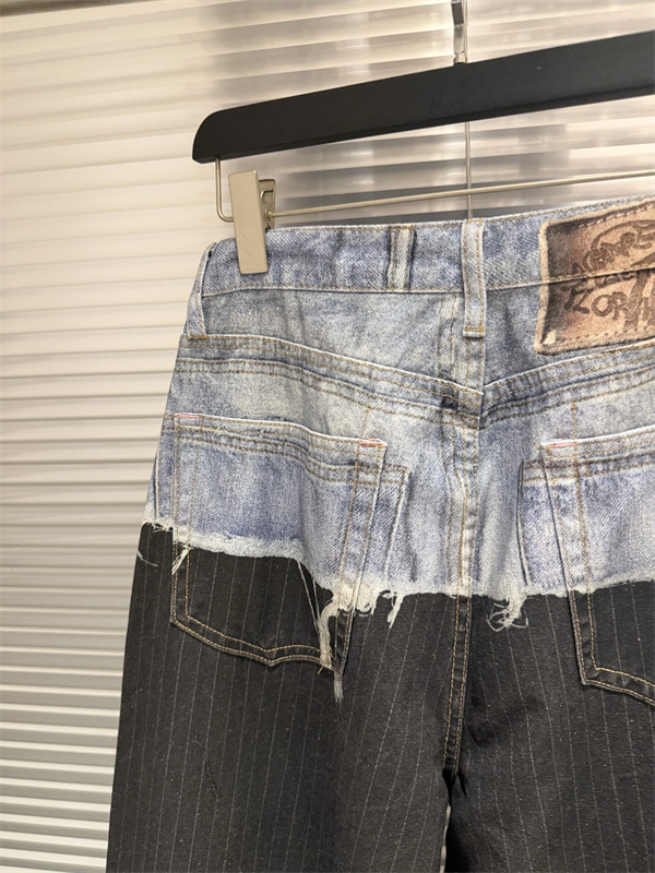 ツートーン切替 ヴィンテージ加工 ストレートシルエット Acne Studios アクネストゥディオズ コピー ワイドデニムパンツ