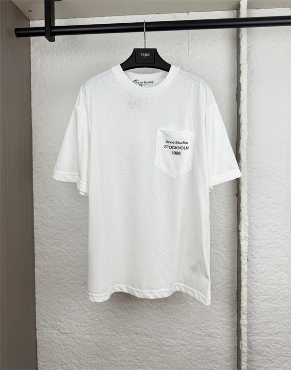 ロゴ刺繍 メンズ レディース対応 ベーシックスタイル Acne Studios アクネストゥディオズ コピー 半袖Tシャツ 注目ファッション