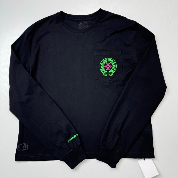 2026新作 Chrome Hearts N级品 クロムハーツ ロングTシャツ STAFFホースシュー ネオンプリント 長袖 カットソー 人気アイテム 男女兼用