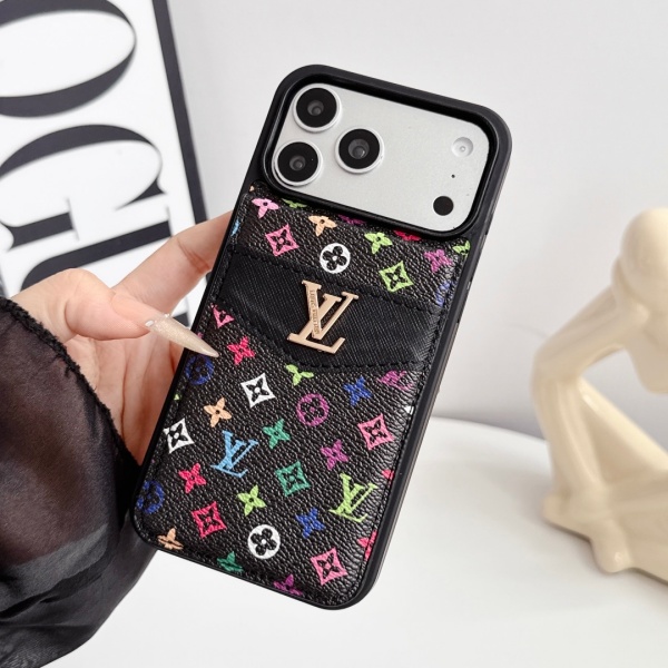 LOUIS VUITTON 激安 ルイ・ヴィトン iPhoneケース カードケース一体型 モノグラム メタルロゴ 収納力抜群 人気アイテム