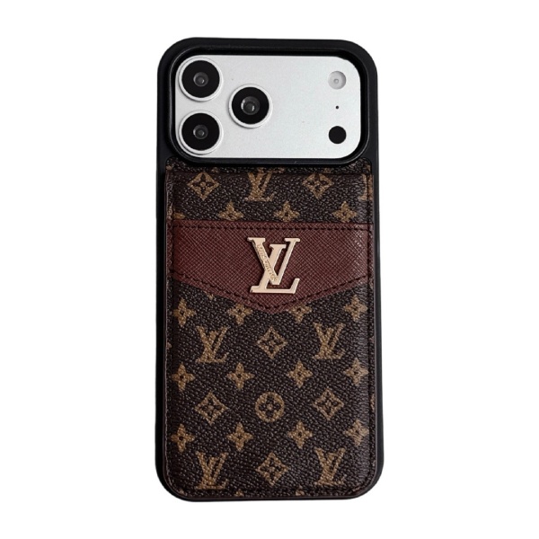LOUIS VUITTON 激安 ルイ・ヴィトン iPhoneケース カードケース一体型 モノグラム メタルロゴ 収納力抜群 人気アイテム