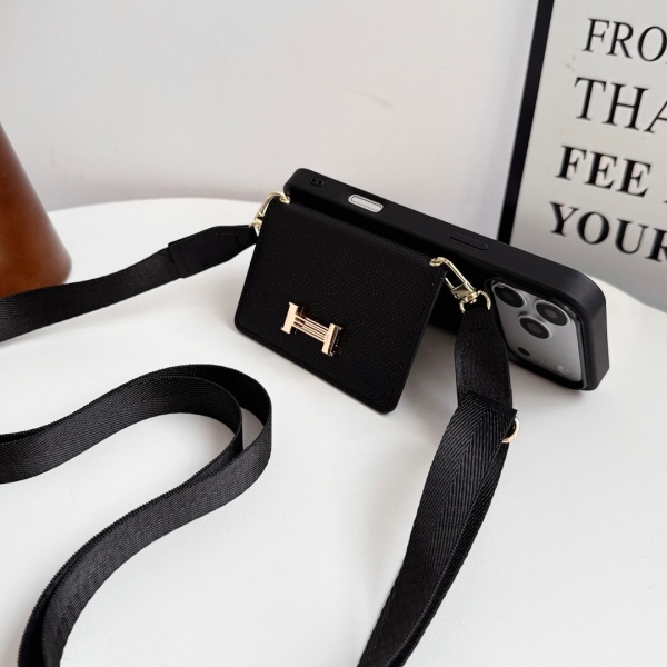 2026新作 HERMÈS 激安 エルメス スマホケース Hバックル カード収納 ショルダーストラップ付き 手帳型 携帯カバー