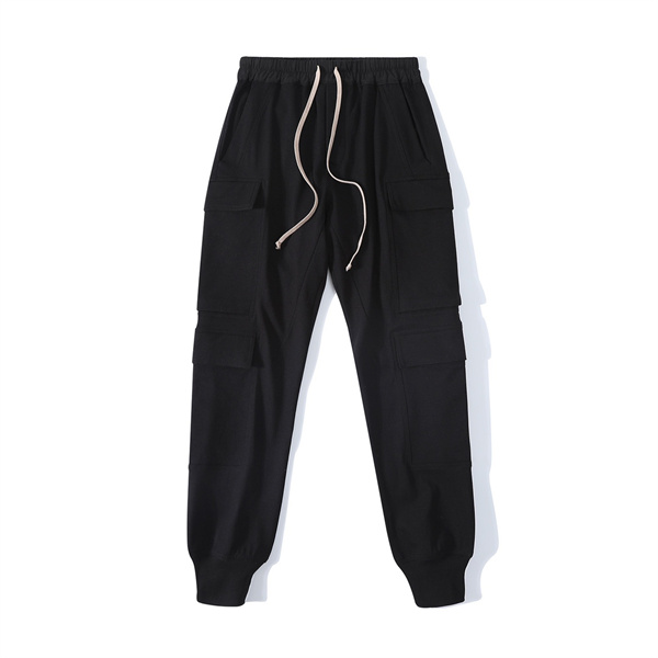 RICK OWENS   2026SS春夏リックオウエンスカーゴパンツコピー黒色人気リラックス感