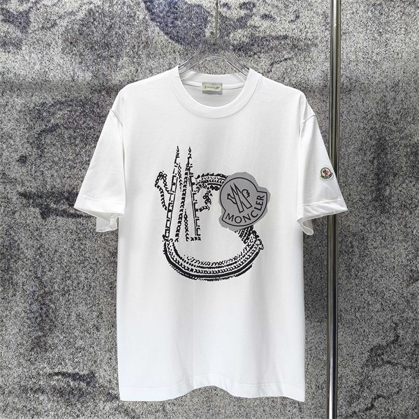 ドローイングプリント ロゴモチーフ クリエイティブデザイン MONCLER モンクレール コピー 半袖Tシャツ