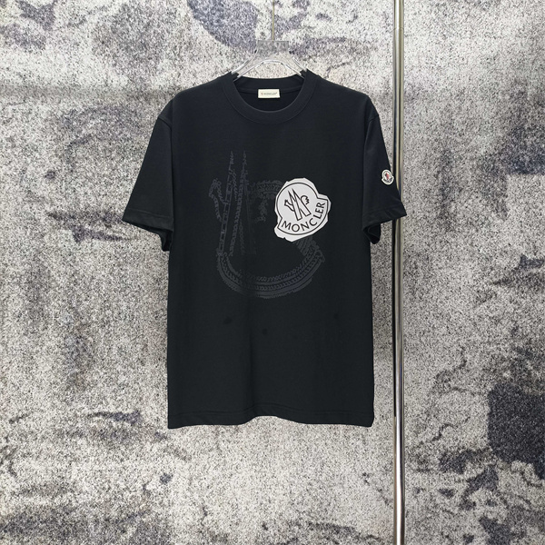 ドローイングプリント ロゴモチーフ クリエイティブデザイン MONCLER モンクレール コピー 半袖Tシャツ