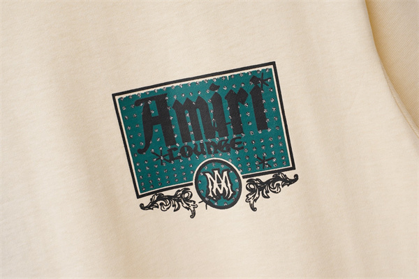 ブランドロゴ アートプリント クルーネック カジュアルモード AMIRI アミリ コピー 半袖Tシャツ デザインアイテム