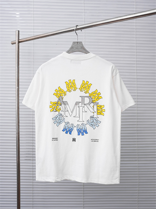 サークルロゴ グラフィックアート フロントプリント AMIRI アミリ コピー 半袖Tシャツ 高感度デザイン