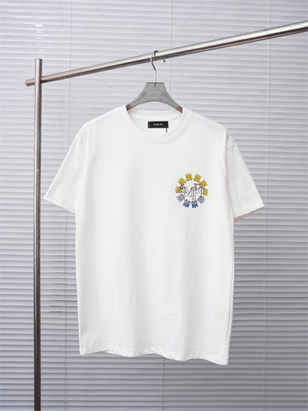 サークルロゴ グラフィックアート フロントプリント AMIRI アミリ コピー 半袖Tシャツ 高感度デザイン