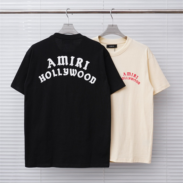 カレッジ風プリント 定番人気 ストリートカジュアル AMIRI アミリ コピー 半袖Tシャツ 旬顔デザイン