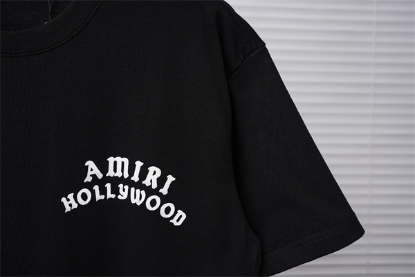 カレッジ風プリント 定番人気 ストリートカジュアル AMIRI アミリ コピー 半袖Tシャツ 旬顔デザイン