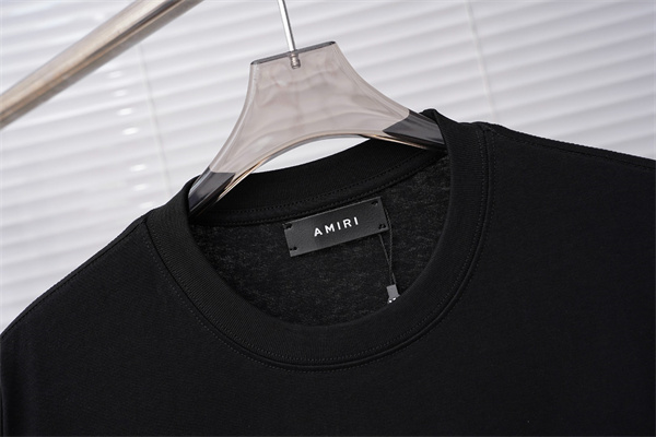 カレッジ風プリント 定番人気 ストリートカジュアル AMIRI アミリ コピー 半袖Tシャツ 旬顔デザイン