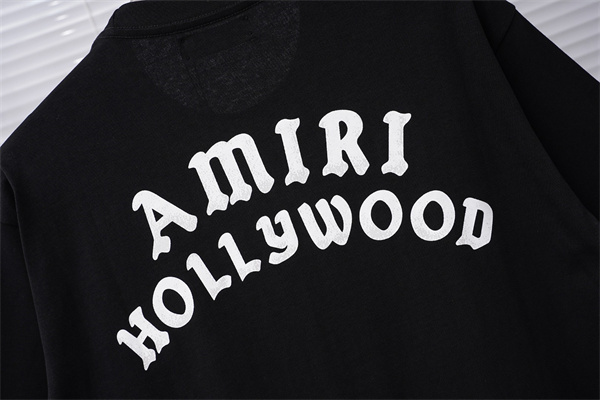 カレッジ風プリント 定番人気 ストリートカジュアル AMIRI アミリ コピー 半袖Tシャツ 旬顔デザイン